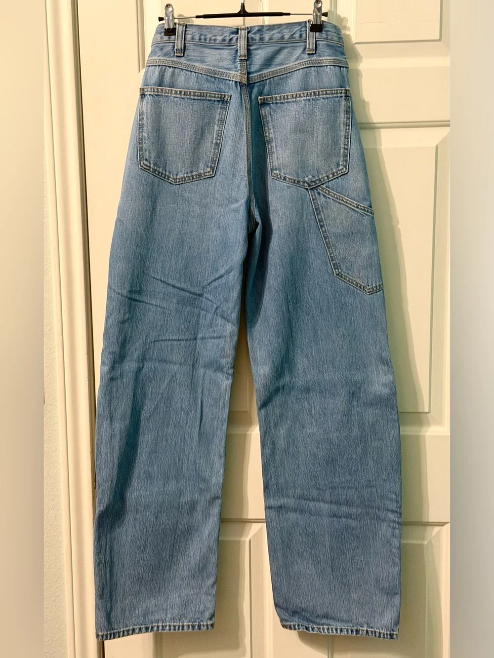 Re/Done Superhigh Workwear Carpenter Jean in Indigo Blue  - Size 27
